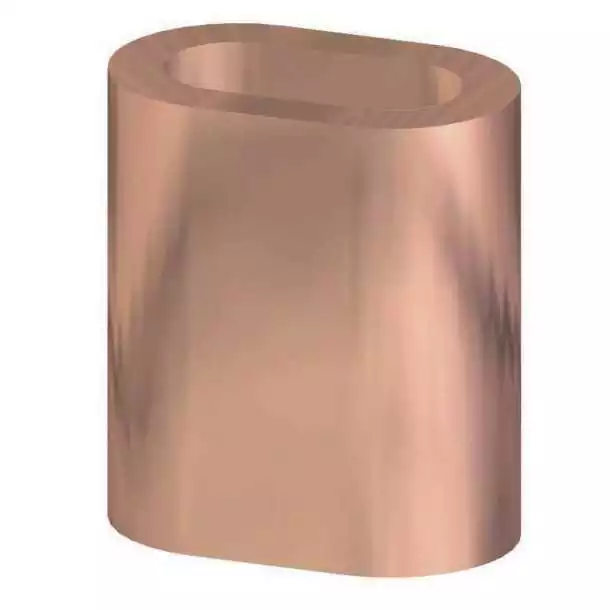 Manchon à sertir en cuivre diamètre 6mm Manchon à sertir en cuivre diamètre 6mm