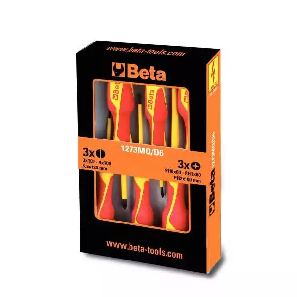Jeu de 6 tournevis isolés