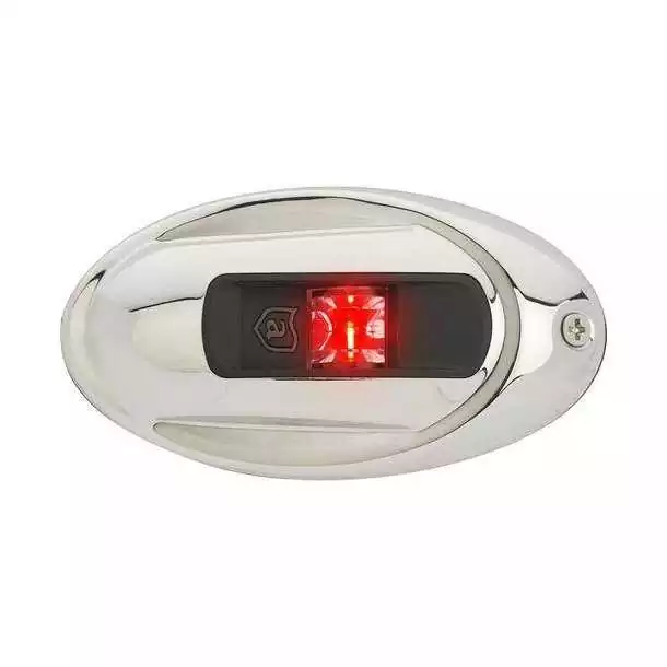 Feu de navigation vertical inox oval rouge LightArmor Vendu par 6