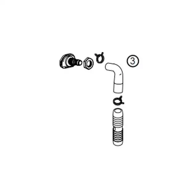 Kit de connexion WC blanc avec fonction bidet