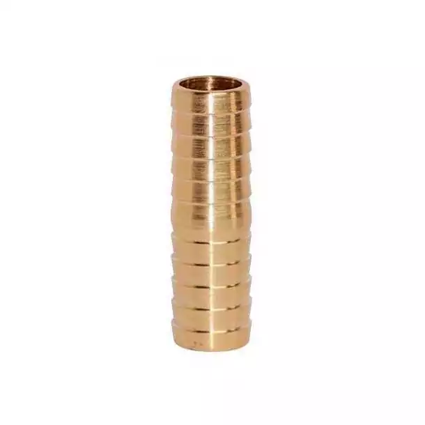 Jonction droite cannelée Laiton diamètre 14mm x 60mm