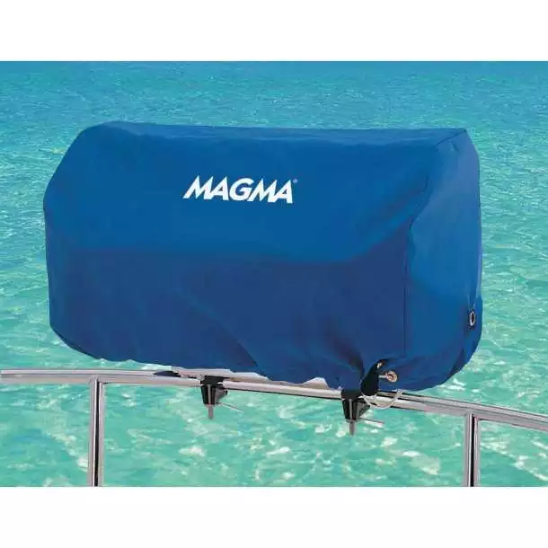 Housse bleue pour barbecue rectangulaire 31x61cm
