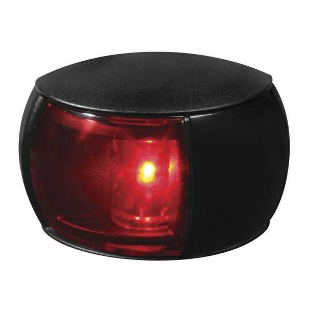 Feux Compact LED noir 2NM Feu bâbord 112.5 degrés rouge
