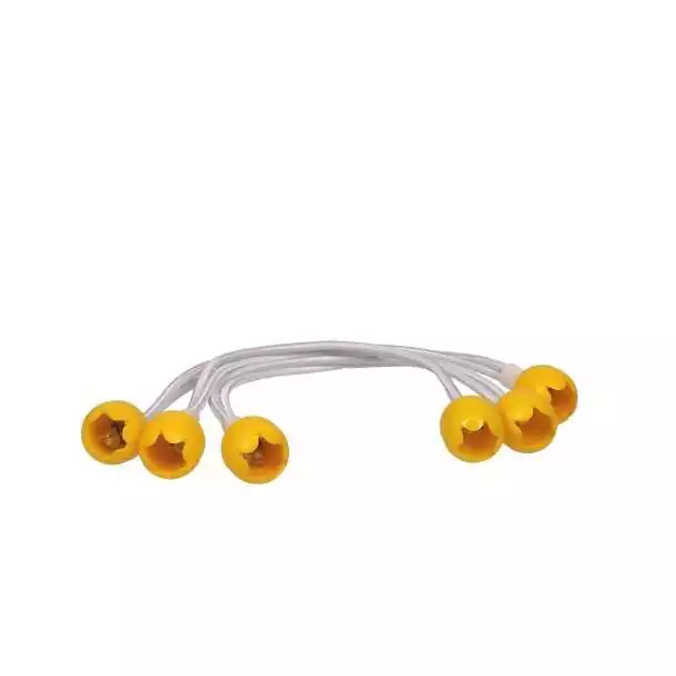 Ferlette à boule diamètre 4mm 30cm jaune les 3