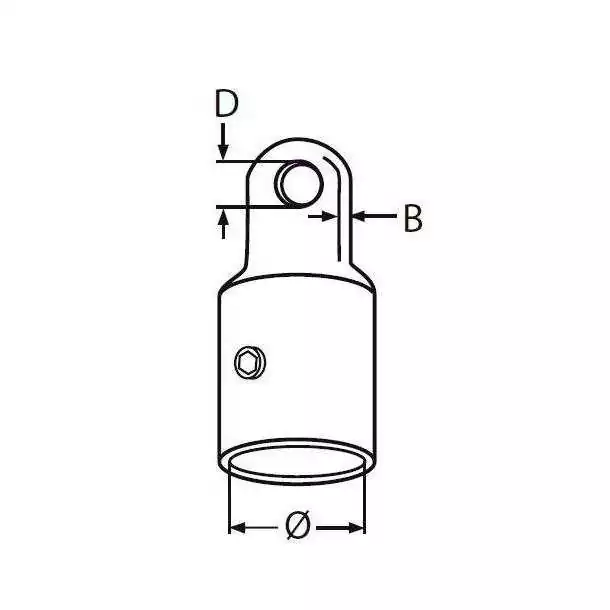 Embout pour tube A4 diamètre 20mm