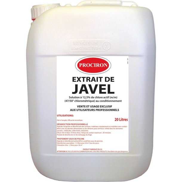 Eau de javel 48° 12,8 % 20L