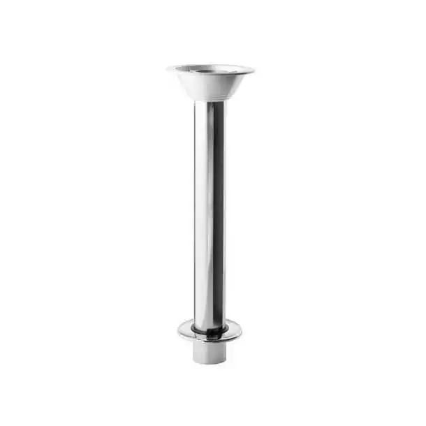 Colonne de table Gamma FS XII diamètre 76mm avec base flush inox H 730mm