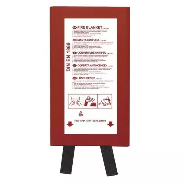 Couverture anti-feu dimensions 1,20 m x 1,20 m 100% fibre de verre
