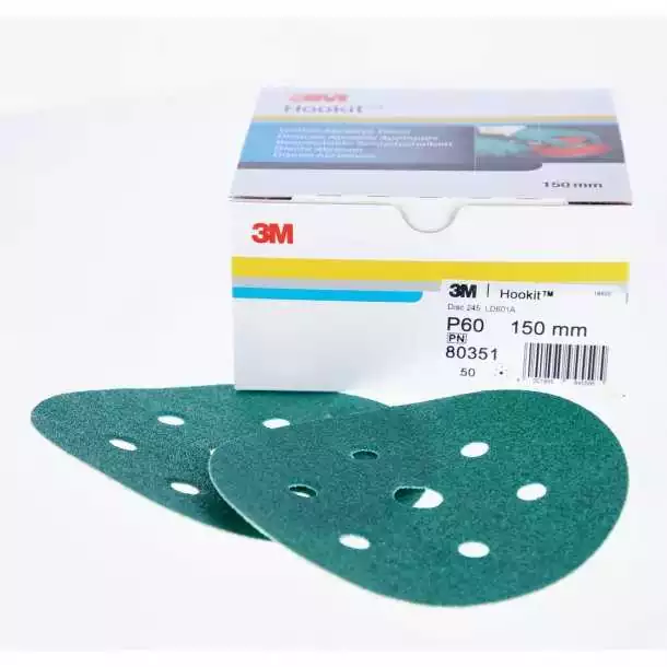 Boite de 50 disques hookit 245 diamètre 150mm P100 7 Trous