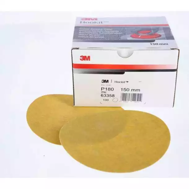 Boite de 100 disques Hookit 3M 255 diamètre 150 P500 sans Trous