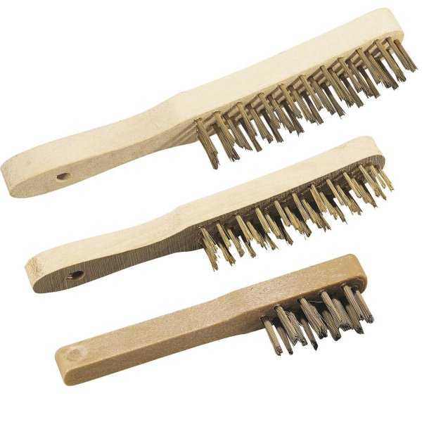 Brosse argenterie à manche brosse métallique