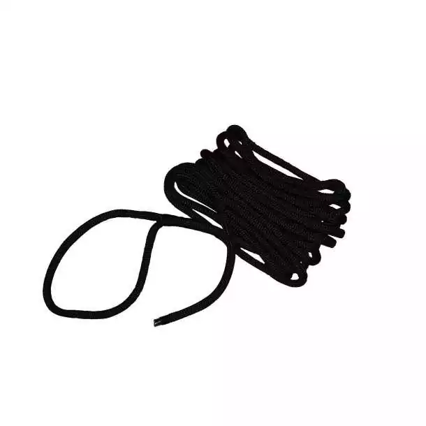 Bosse d'amarrage polyester noir 24 fuseaux diamètre 18mm x 15 mètres avec boucle 1 mètre