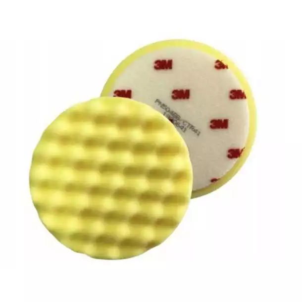 Boite de 2 mousses alveolées jaunes diamètre 150mm Polissage