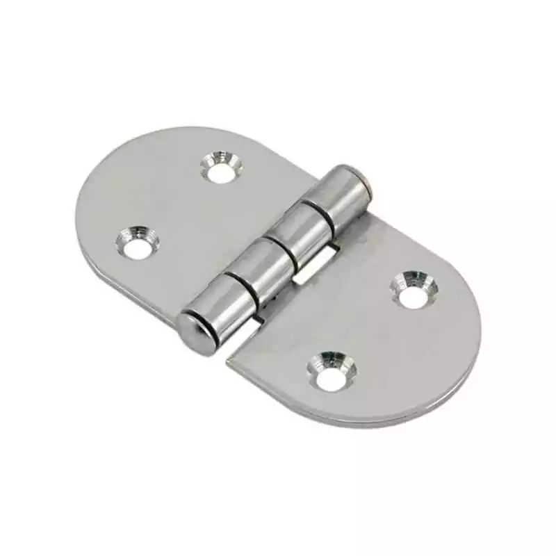 Charnière ronde inox axe imperdable 75x40mm lot de 2