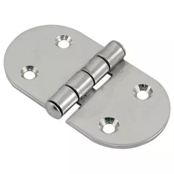 Charnière ronde inox axe imperdable 75x40mm lot de 2