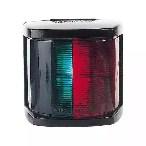 Feu bicolore 2 x 112,5 degrés rouge/vert Portée 2 NM Boîtier noir