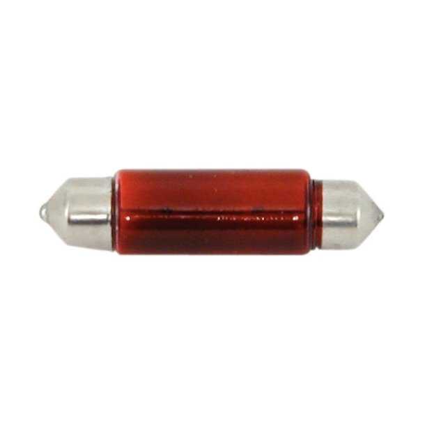 2 Navettes Culot 10 x 38 12V 5W Eclairage rouge