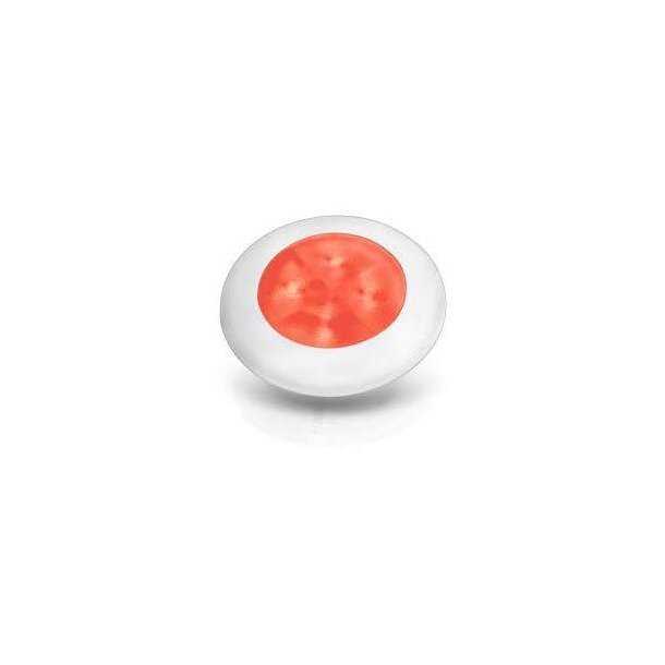 Plafonnier LED ronde courtoisie éclairage rouge 12V plastique blanc