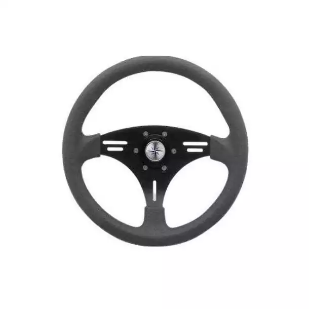 Volant diamètre 355 mm gainage gris aluminium noir