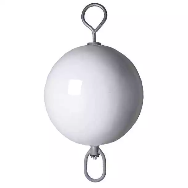 Bouée de corps mort PVC souple Blanc diamètre 40cm Flottabilité 29 L