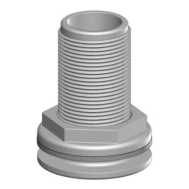 Passe-coque 1" 1/4 pouces BSP diamètre intérieur 32mm BLANC