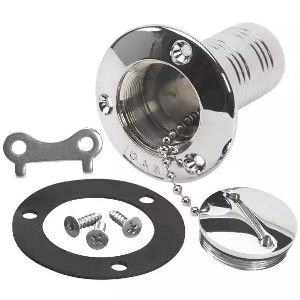 Nable chromé pour essence durite diamètre 38mm diamètre exterieur 80mm