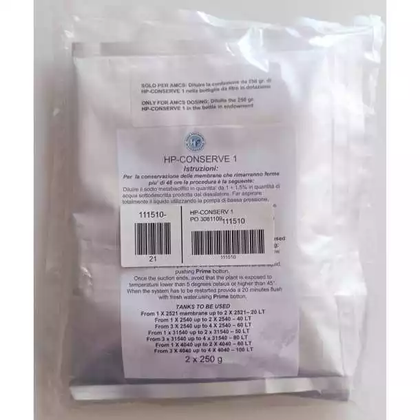 Conservateur membrane déssalinisateur haute pression 500g pour hivernage