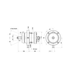 Pompe hydraulique Tilt HB 5 - 30 CT orientation du volant de -24° à +24°