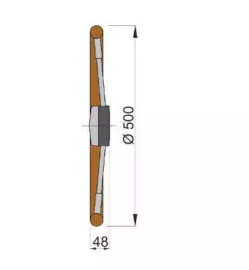 Barre à roue revetue mousse polyuréthane type PRO diamètre 50cm