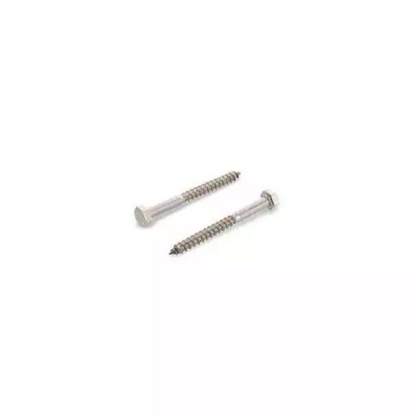 Boite de 10 tirefond vis à bois tête hexagonale diamètre 8mm Longueur 80mm