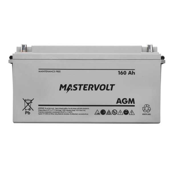 Batterie Mastervolt sans entretien AGM EV 12V 160A dimensions 485 x 242 x 170mm