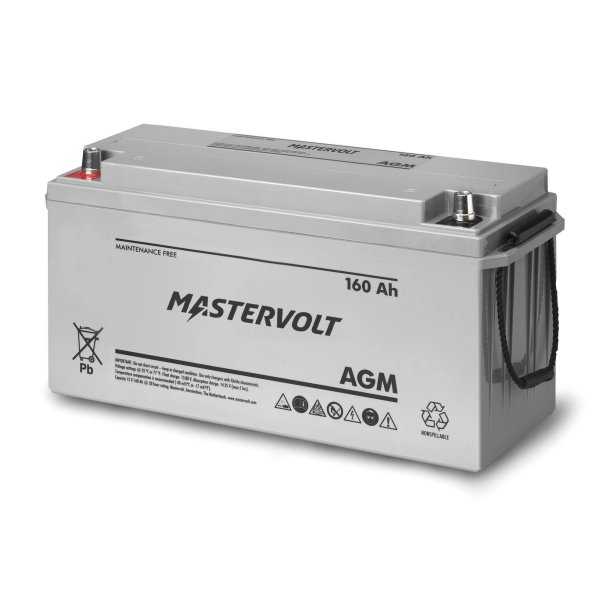 Batterie Mastervolt sans entretien AGM EV 12V 160A dimensions 485 x 242 x 170mm