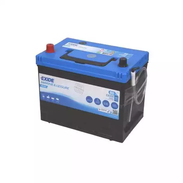 Batterie EXIDE DUAL 12V 80A dimensions 260 x 175 x 225mm
