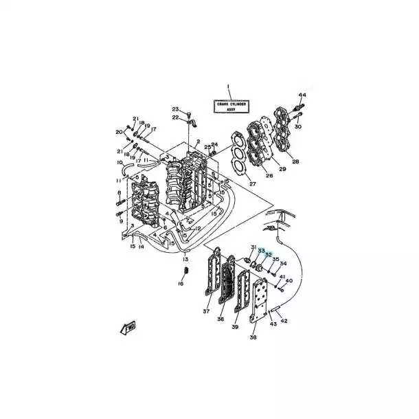 kit Thermostat 50°C 2T 60cv à 70cv Yamaha 6H3-12411-11-00