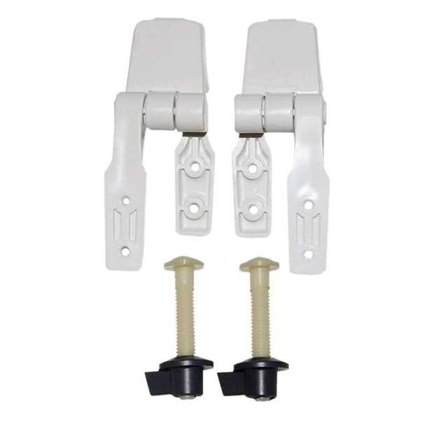Charnières pour WC manuel Twist'n'Lock Compact petit modèle la paire