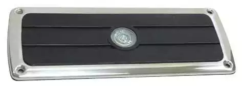 Marche pied antidérapant 222x86mm encadrement inox poli miroir éclairage LED BLANC