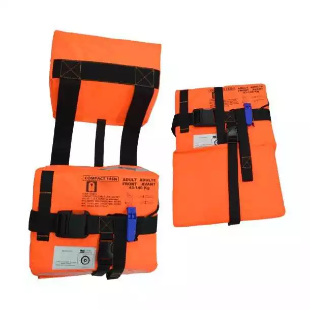 Brassière SOLAS 150N pliable adulte spécial navires marchands