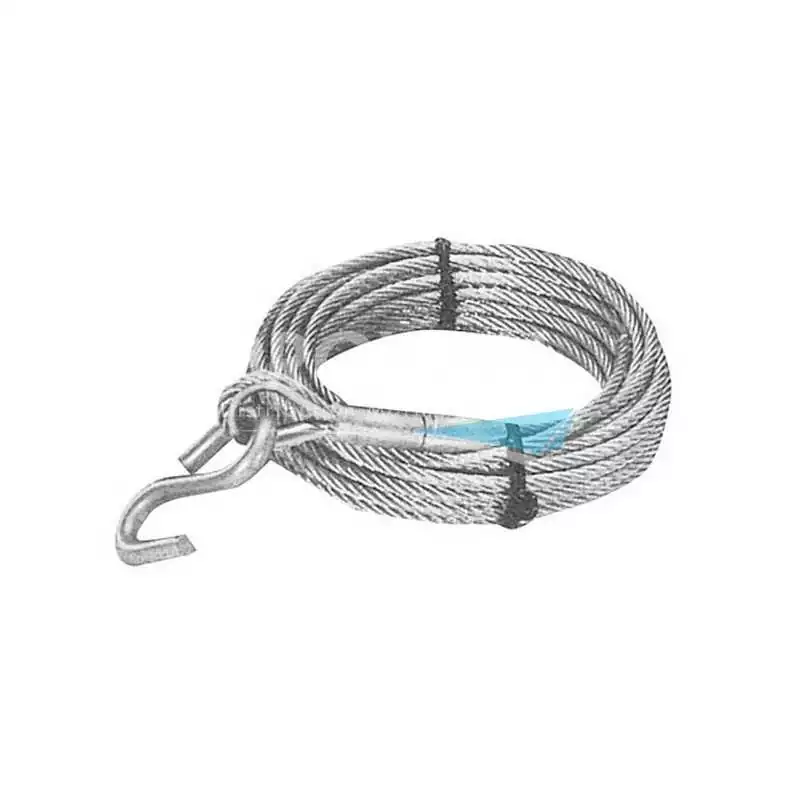 Cable de treuil acier longueur 8m diamètre cable 5mm