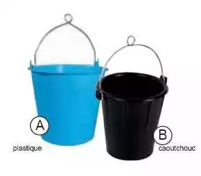 Seau à oeil en plastique 10L avec anse