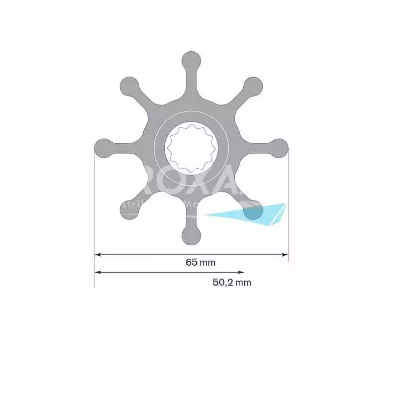 Turbine SPX F7 moyeu 12 cannelures filetées 8 pâles