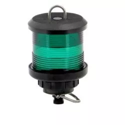 Feu tout horizon vert hissage possible boitier noir ampoule non fournie