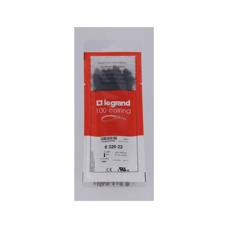 100 Colliers Colring 2,4 x 95mm noir