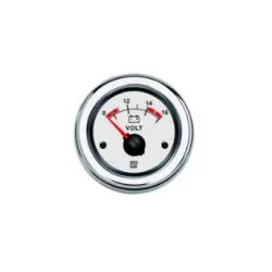 Voltmetre blanc 24V 20-32V trou d'encastrement 52mm