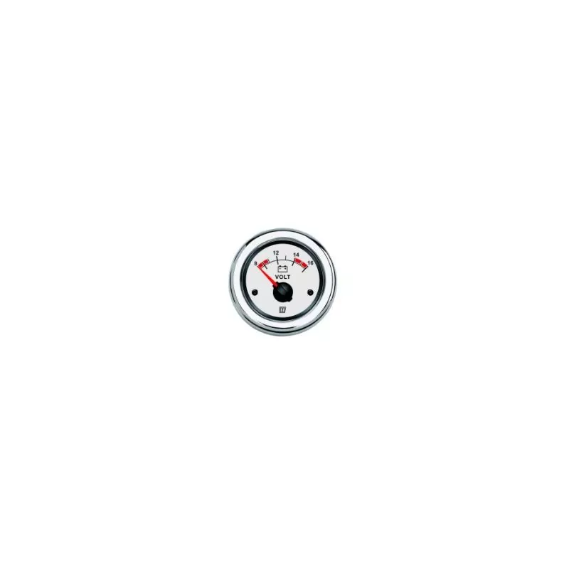 Voltmetre blanc 24V 20-32V trou d'encastrement 52mm