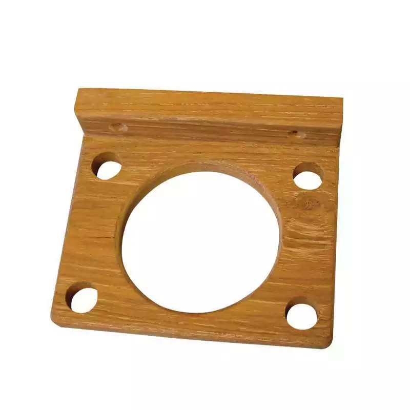 Support porte-verre et brosse a dent en Tek