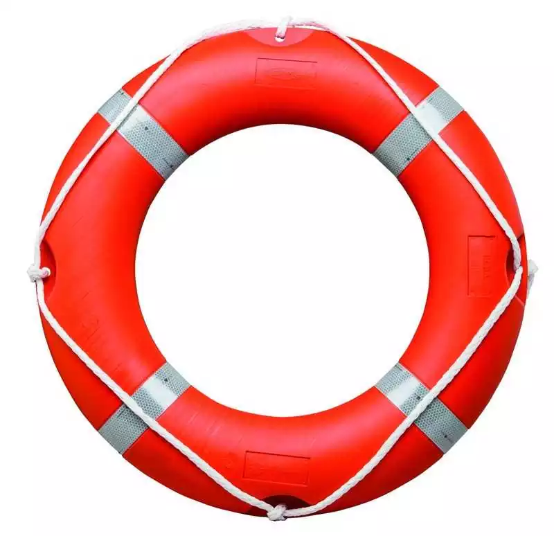 Bouée couronne SOLAS diamètre 70cm 4kg Flottabilité 14,5 kg