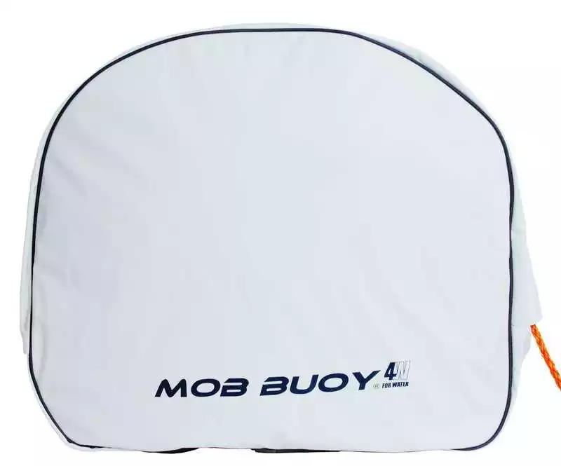 MOB BUOY blanc bouée FAC orange avec feu à led et ligne de jet 40 m