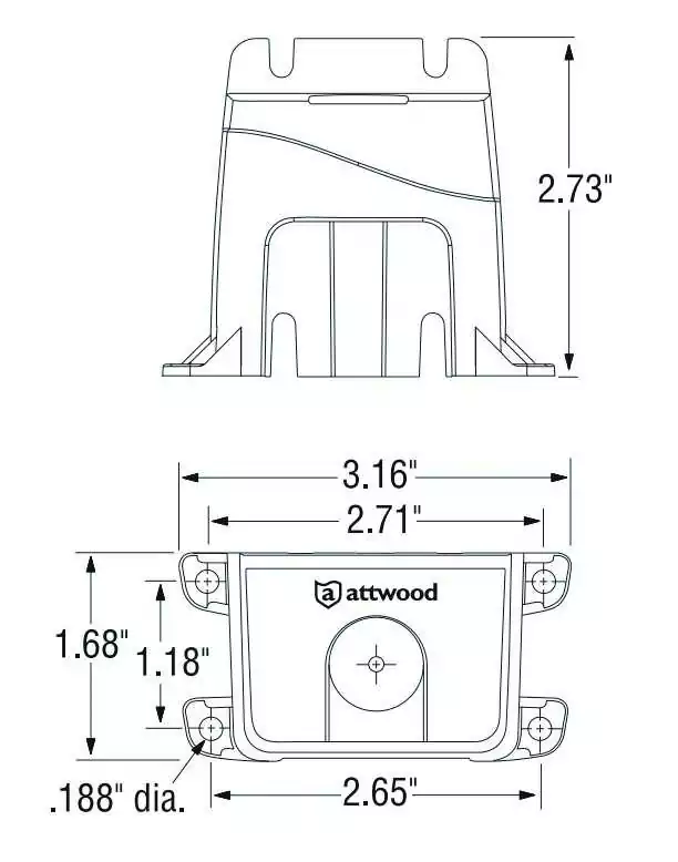 Déclencheur automatique blanc ATWOOD 12V imperméable