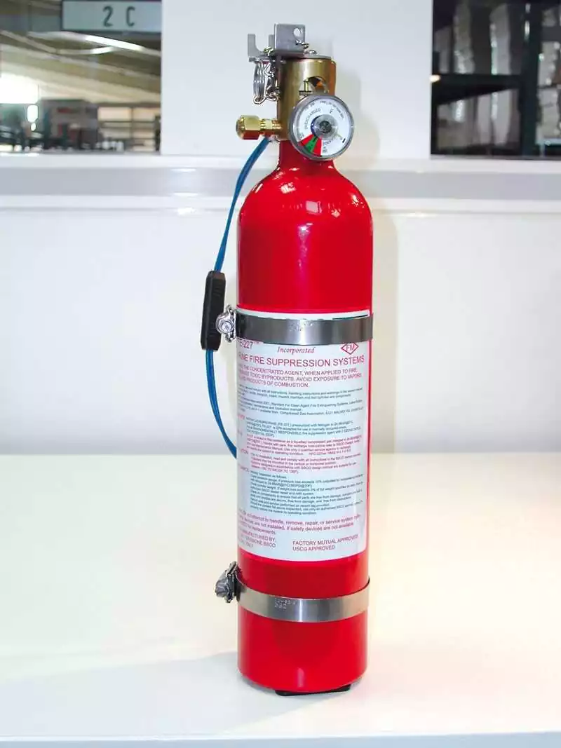 Extincteur moteur 1.5 KG HFC-227ea extincteur à gaz inerte DuPont FE-227TM