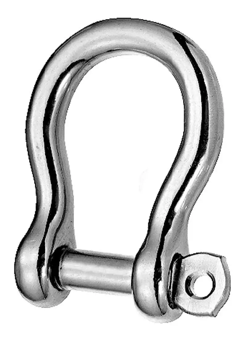2 Manilles lyres inox diamètre 4mm hauteur intérieure 14mm